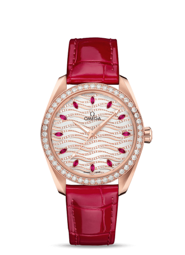 Omega Seamaster Aqua Terra 150M Master Chronometer 38 Sedna Gold / Diamond / Wave Ruby / Alligator